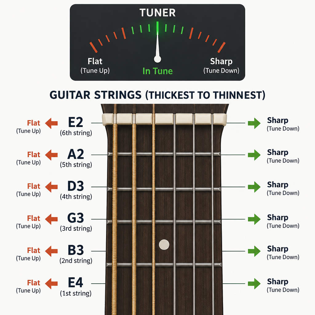 Guitar String Tuning Diagram