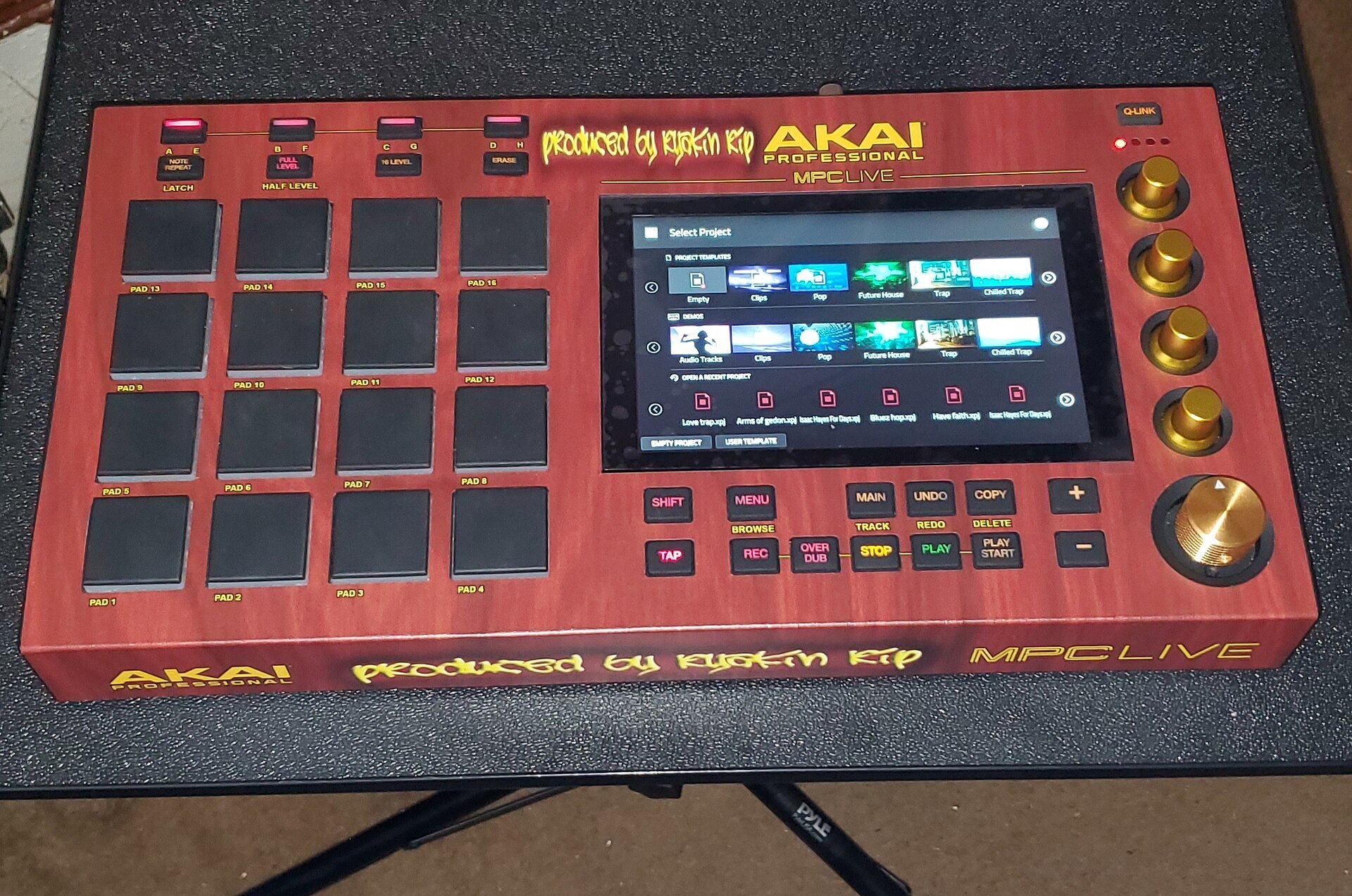 Record producer Ryakin Rip has one of the best looking customized Akai Mpc Live drum machines out, (Akai MPC)